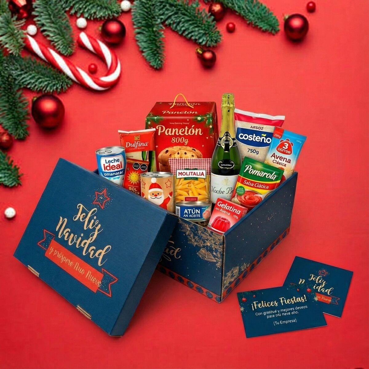 Canastas navideñas listas para entrega corporativa